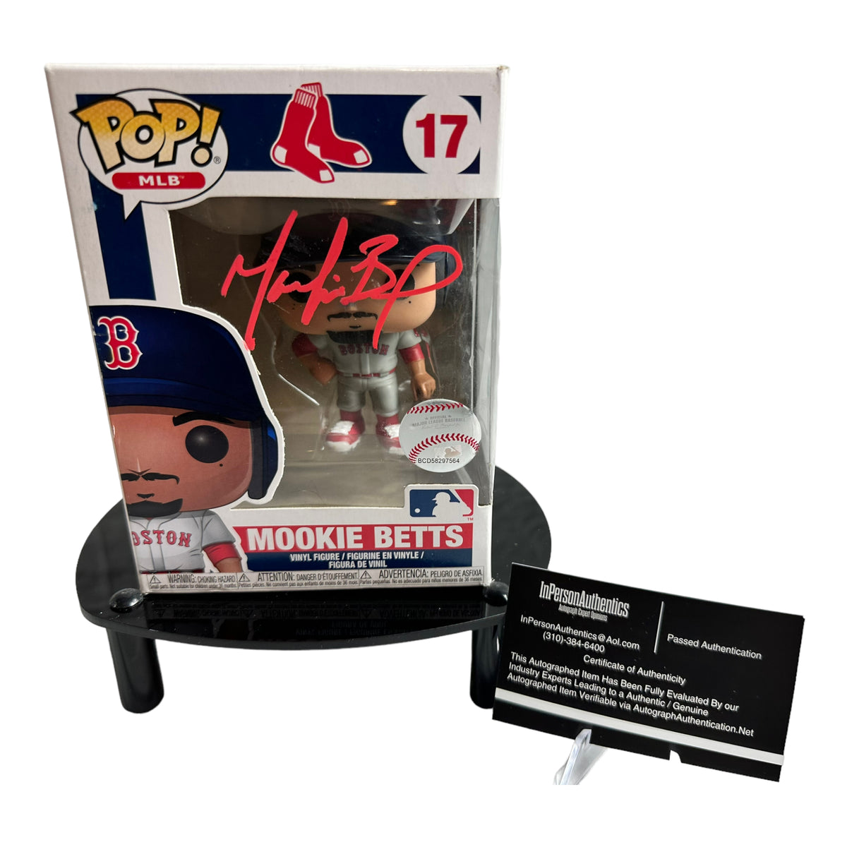 MLB Boston Red Soxs Mookie Betts New Jersey Funko Pop! Vinyl Figure