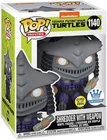 TEENAGE MUTANT NINJA TURTLES SHREDDER WITH WEAPON _GLOW IN THE DARK FUNKO EXCLUSIVE POP # 1140