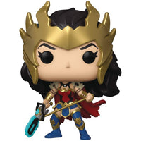 MC COMICS " DEATH METAL WONDER WOMAN" LIMITED EDITION GLOW CHASE -PX EXCLUSIVE POP # 385