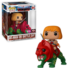 MASTERS OF THE UNIVERSE "HE-MAN ON BATTLE CAT"TARGET CON 2021 LIMITED EDITION EXCLUSIVE (FLOKED) # 84