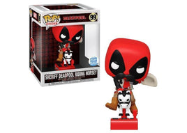 MARVEL DEADPOOL "SHERIFF DEADPOOL RIDING HORSEY" FUNKO EXCLUSIVE LIMITED EDITION POP # 99