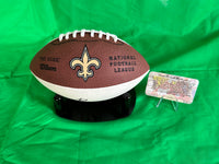 Drew Brees QB Hand Signed Saints Mini Logo Ball W/COA