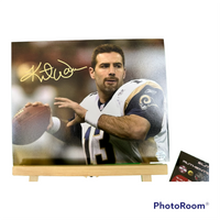 Kurt Warner Hand Signed Rams 8x10 Photo w/COA