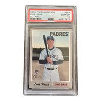 2019 Topps Heritage 387 Luis Urias RC Action Variation Rookie SP PSA 10 Gem Mint