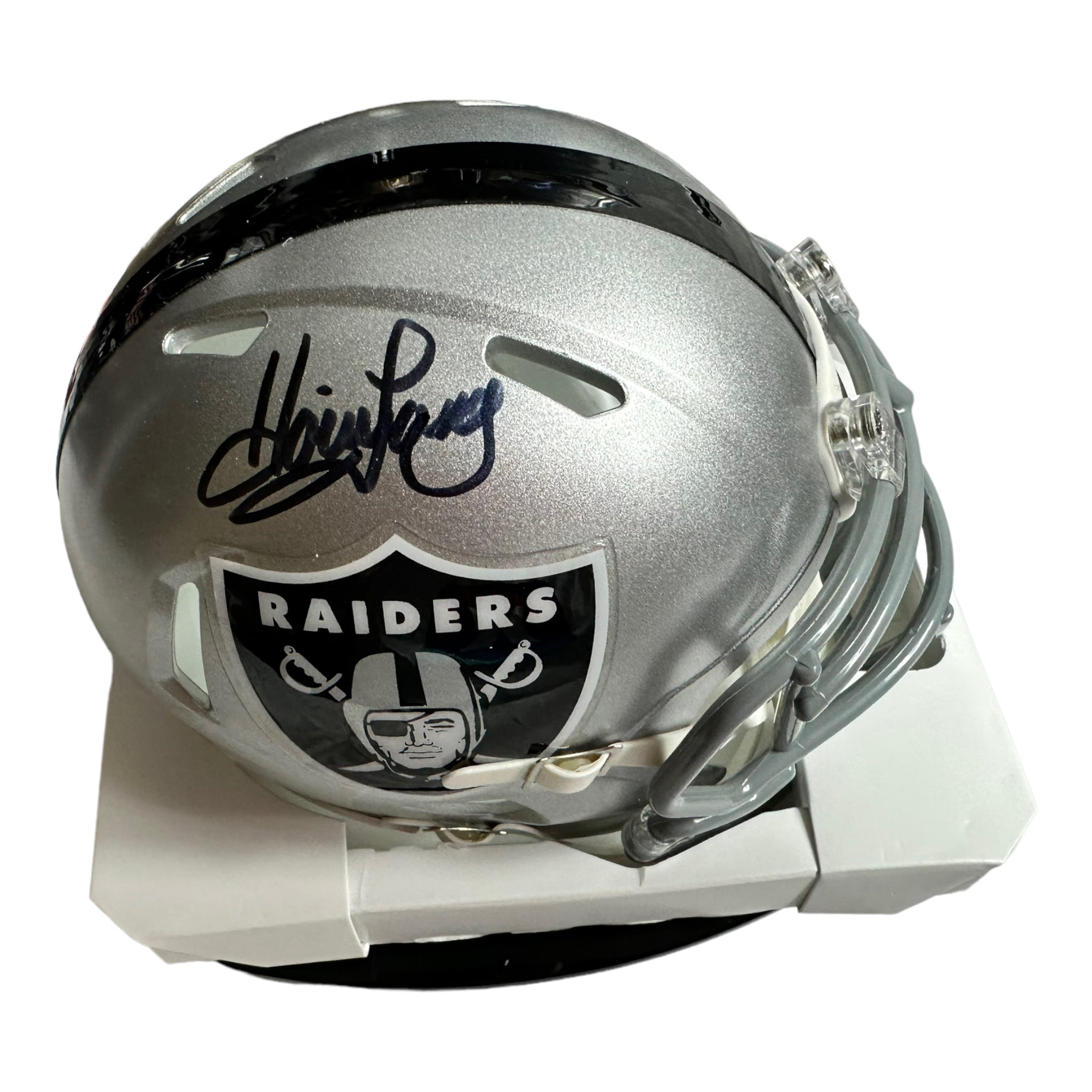 Howie Long - Los Angeles Raiders Hand Signed Mini Helmet W/COA