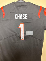 Ja’Marr Chase WR Cincinnati Bengals Hand Signed Home On-Field NFL Jersey w/COA