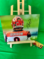 Joe Burrow Hand Signed Bengals 8x10 Photo W/COA