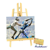 Calvin Johnson WR " Megatron " Hand Signed Detroit Lions 8x10 Photo w/COA