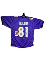 Anquan Boldin WR Baltimore Ravens Hand Signed Home Purple Jersey w/COA JSA