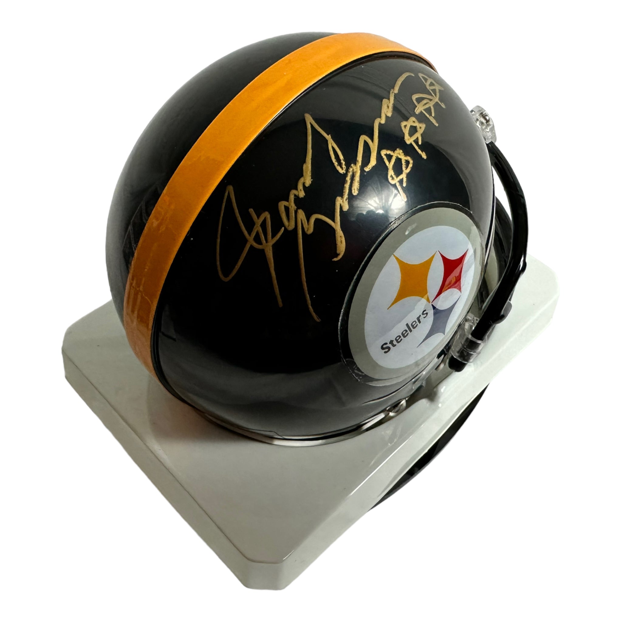 Randy Grossman - Pittsburg Steelers Hand Signed Riddell Mini Helmet w/