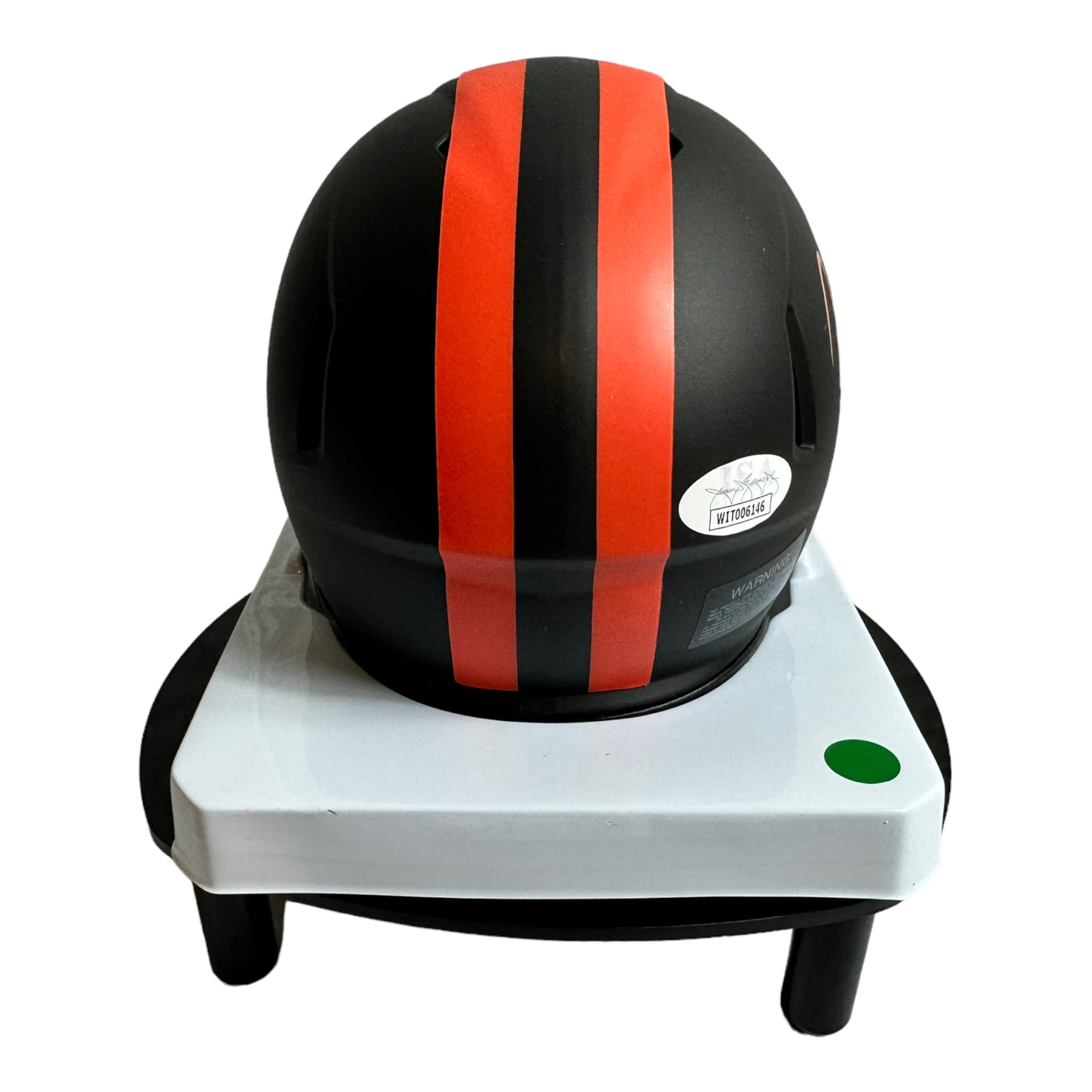 Kareem Hunt Hand Signed Browns Black Eclipse Mini Helmet on sale W/COA