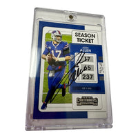 Josh Allen Hand Signed 2021 Panini Contenders Football Card # 10 w/ COA