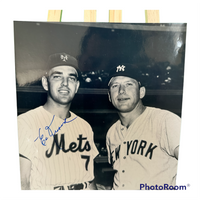 Ed Kranepool Hand Signed B&W Mets 8x10 Photo w/COA