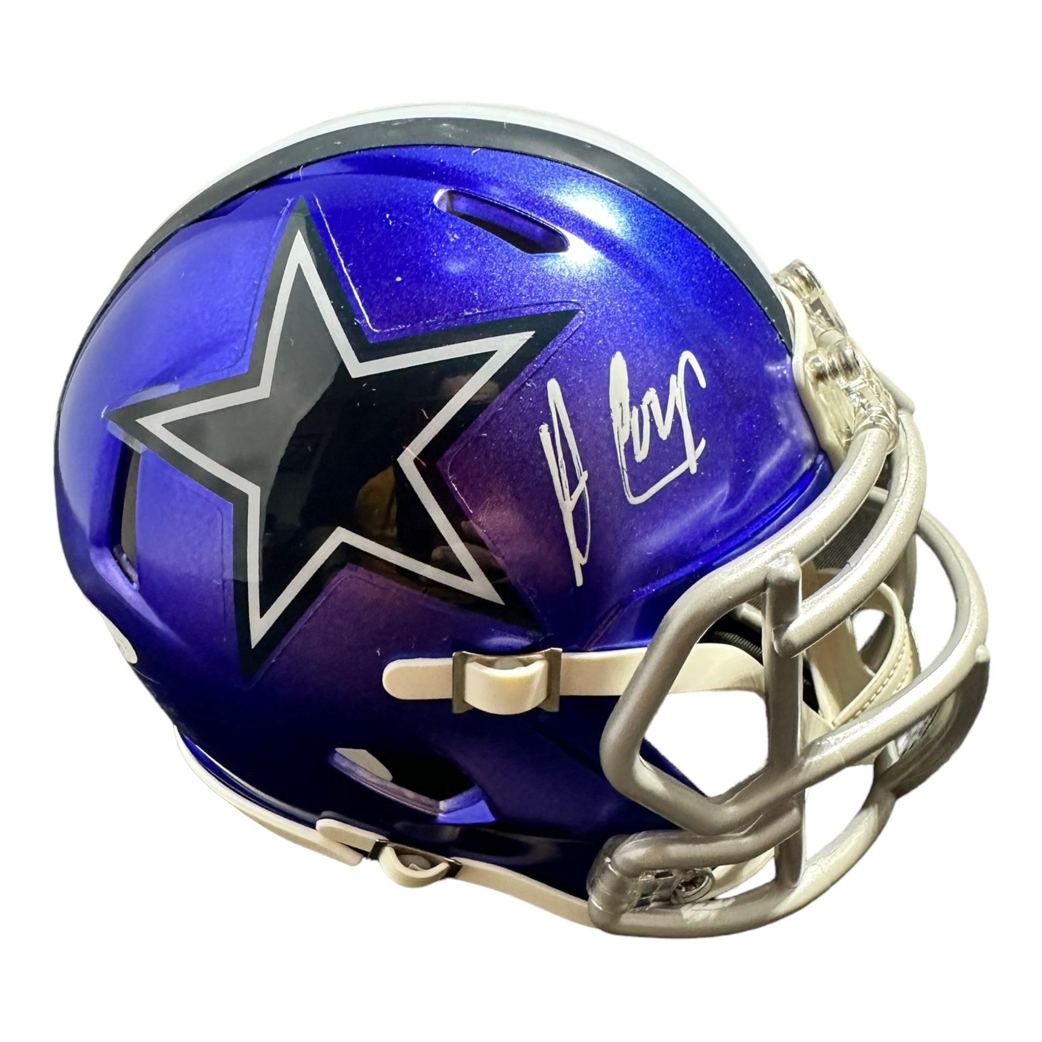 Amari Cooper WR Dallas Cowboys Hand Signed Blue Ice Mini