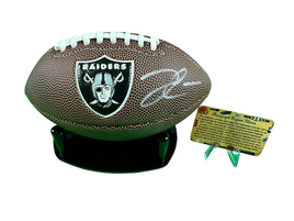 Derek Carr Hand Signed Raiders Team Logo Ball W/COA