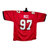 Simeon Rice DE of Tampa Bay Buccaneers Hand Signed Home Jersey w/COA