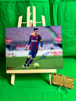 Lionel Messi “22 FIFA MVP” Hand Signed 8x10 Photo w/COA