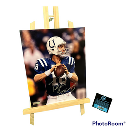 Payton Manning Hand Signed Colts 8x10 Photo w/COA