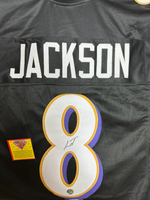 Lamar Jackson QB Baltimore Ravens Hand Signed Home Jersey w/COA