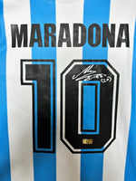 Legendary Diego Maradona “Argentina Pride” Hand Signed Le Coq Sportif Jersey w/COA