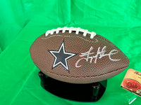 HOF TROY AIKMAN QB Cowboys Hand Signed Mini Logo Ball W/COA