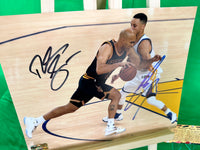 Richard Jefferson & Stephen Curry Hand Signed 8x10 Game Photo w/COA