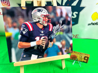 Mac Jones QB Hand Signed Patriots 8x10 Photo w/COA