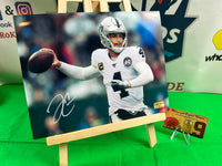 Derek Carr Hand Signed Raiders 8x10 Photo w/COA