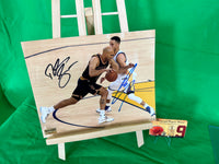 Richard Jefferson & Stephen Curry Hand Signed 8x10 Game Photo w/COA