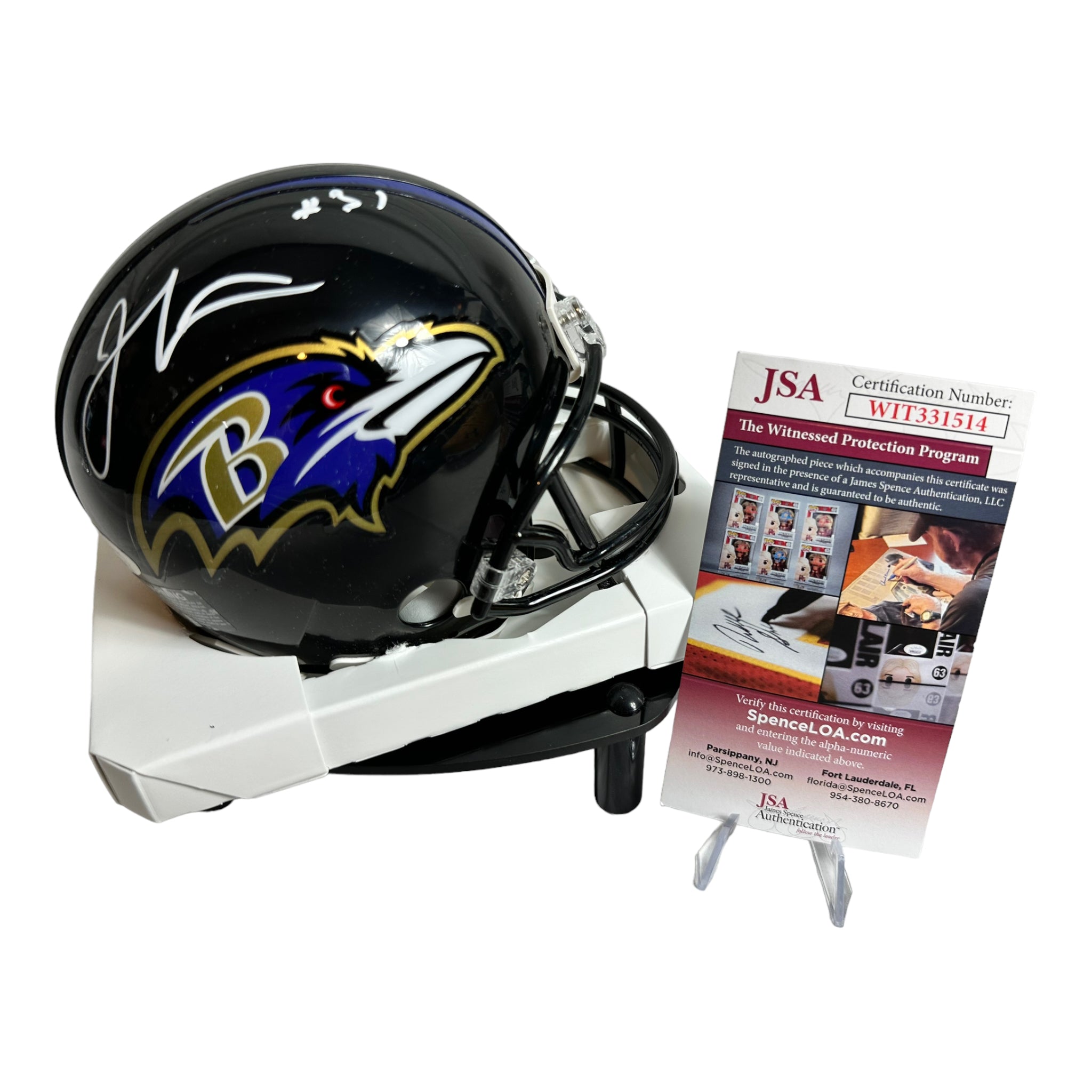 Signed Miniature Football Helmet – Lamar Jackson of Baltimore Ravens