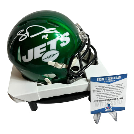 Joe Namath - NY Jets Hand Signed Mini Helmet W/COA