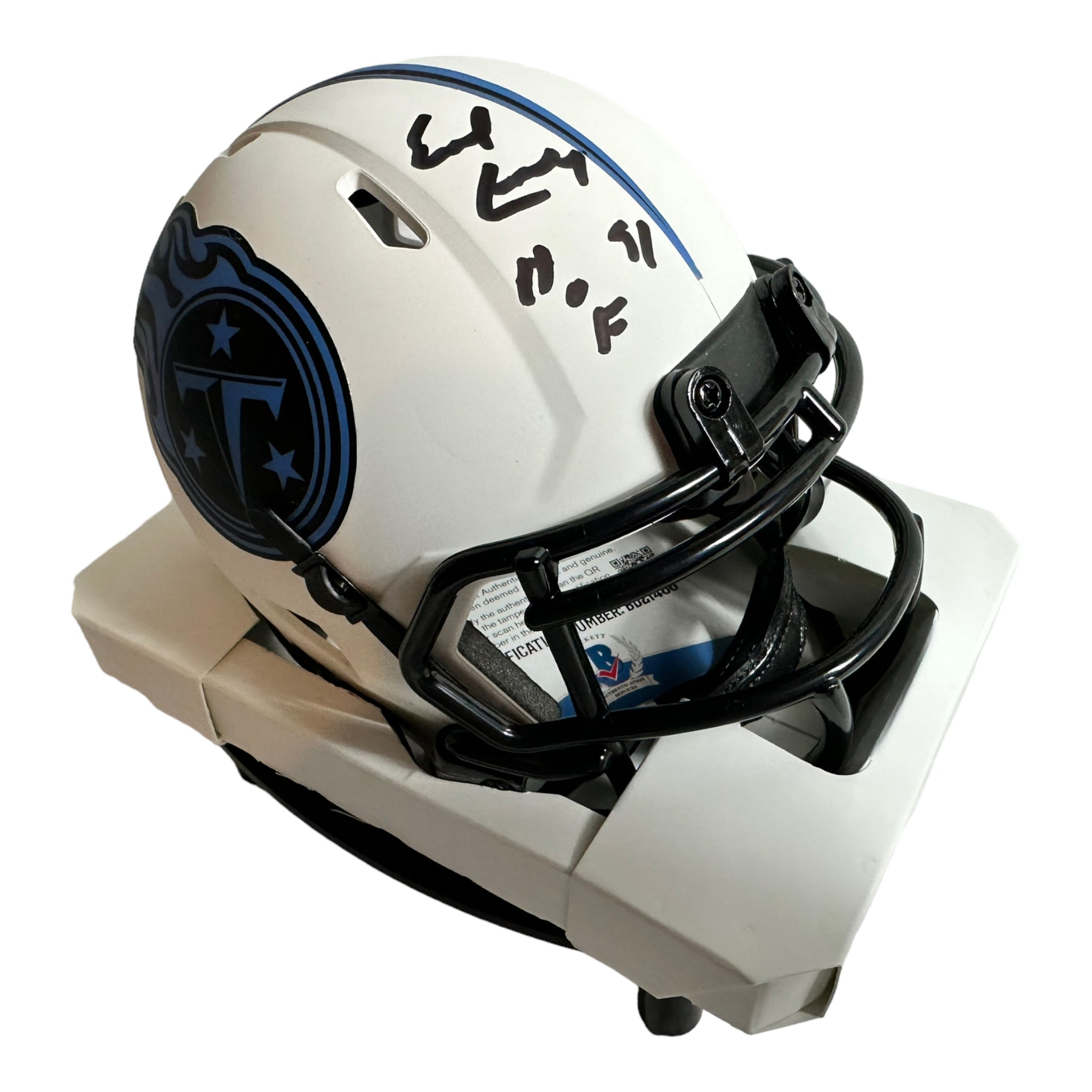 Earl Campbell - Tennessee Titans Hand Signed Eclipse Mini Helmet W