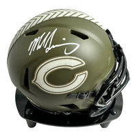 Mike Singletary - Chicago Bears Hand Signed salute to Service Mini Helmet W/COA