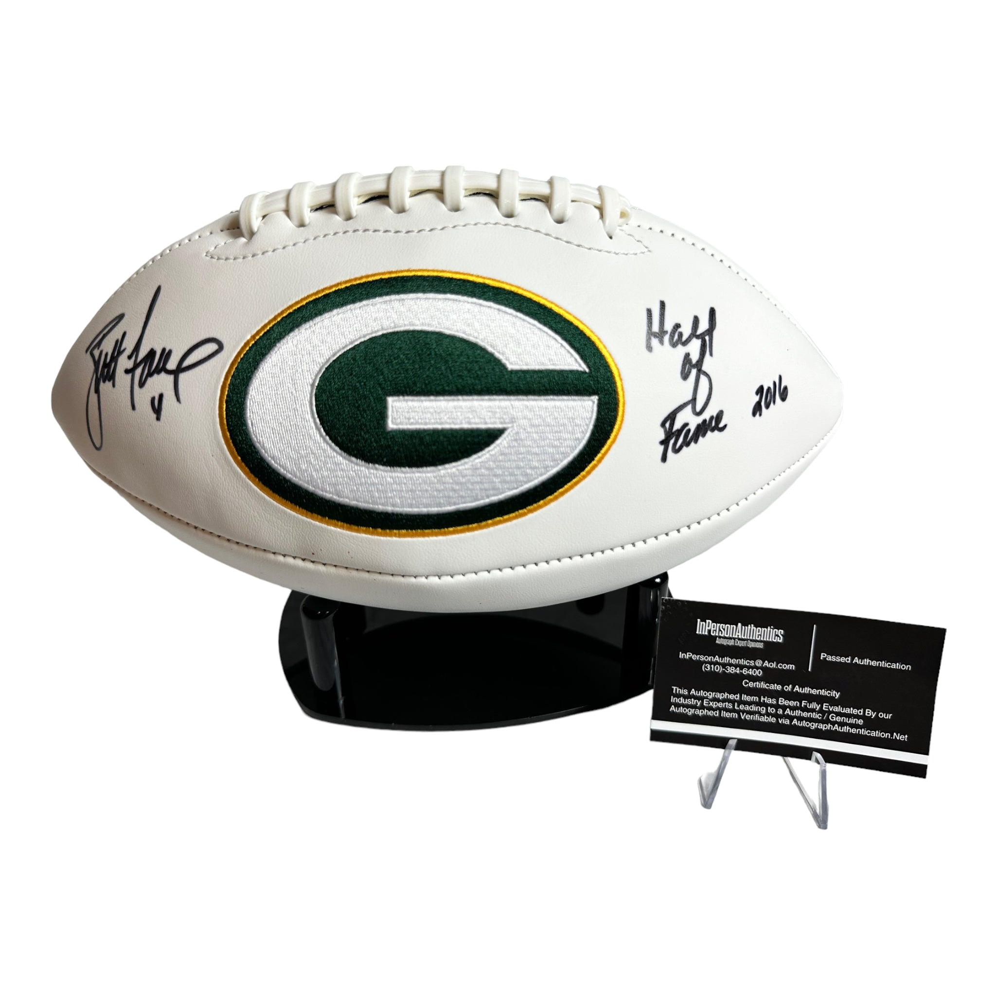 Brett Favre Signed Green Bay Packers Wilson Authentic Super Bowl