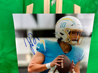 Justin Herbert Hand Signed Chargers 8x10 Photo w/COA