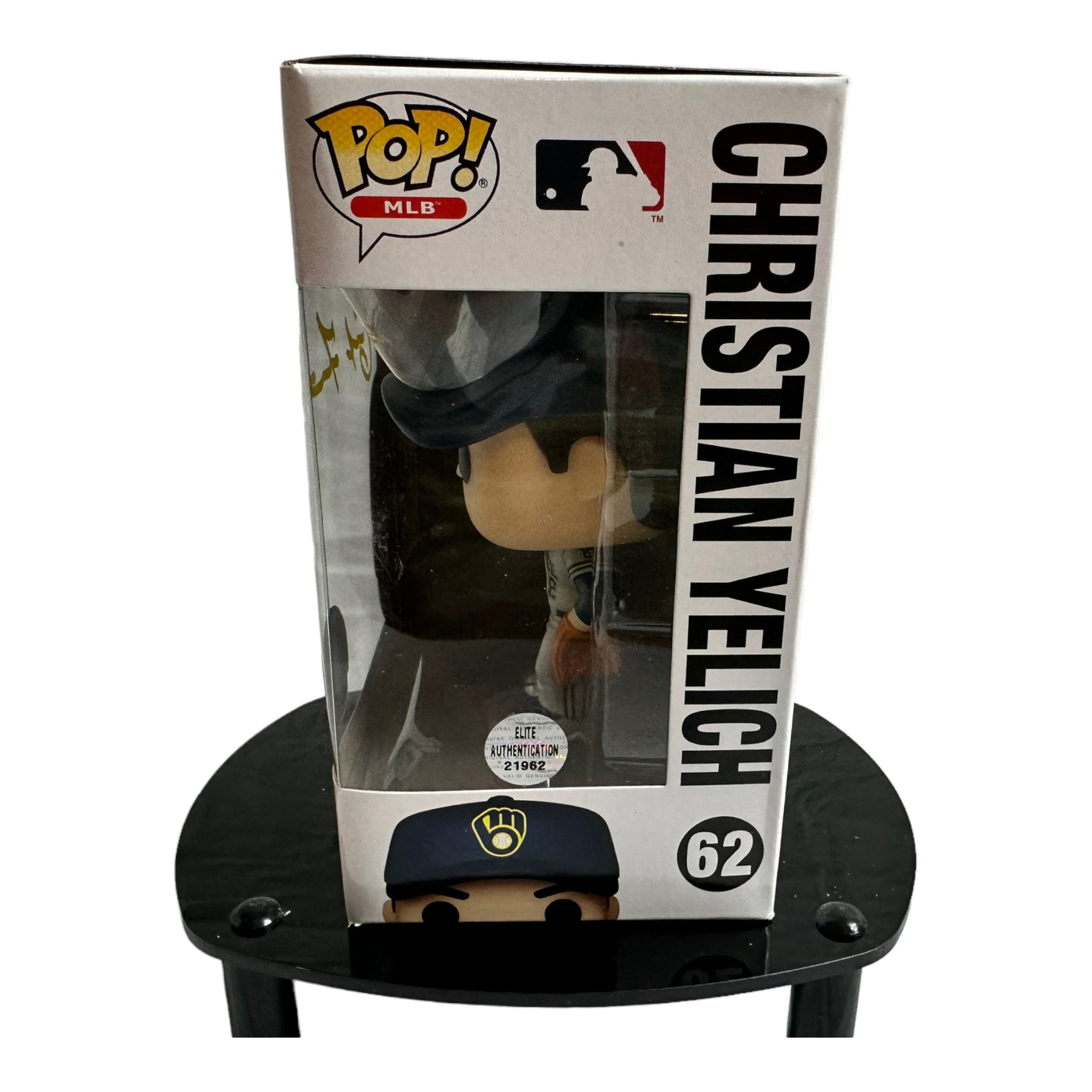 Christian Yelich Signed Milwaukee Brewers Funko Pop # 62 w/COA