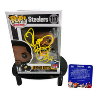 Jerome Bettis " THE BUS " Pittsburg Steelers HOF Hand Signed Funko POP # 117 W/COA