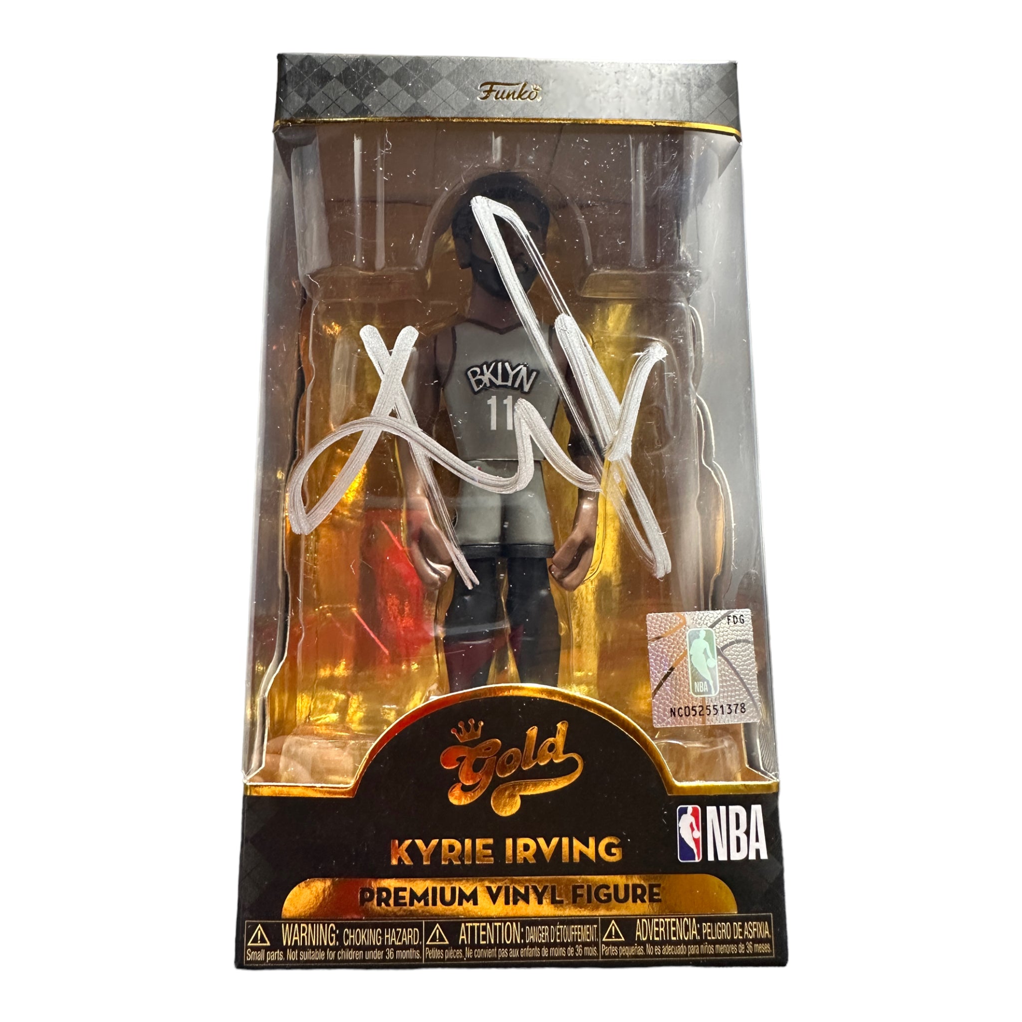 Kyrie Irving - Nets Hand Signed NBA Gold Vinyl Figure Funko w/COA