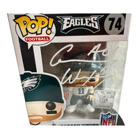 Carson wentz Hand Signed Philadelphia Eagles Funko POP # 74 W/COA