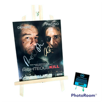 Robert De Niro & Al Pacino Hand Signed Righteous Kill 8x10 Poster Photo w/COA