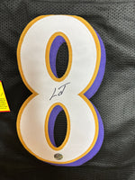 Lamar Jackson QB Baltimore Ravens Hand Signed Home Jersey w/COA